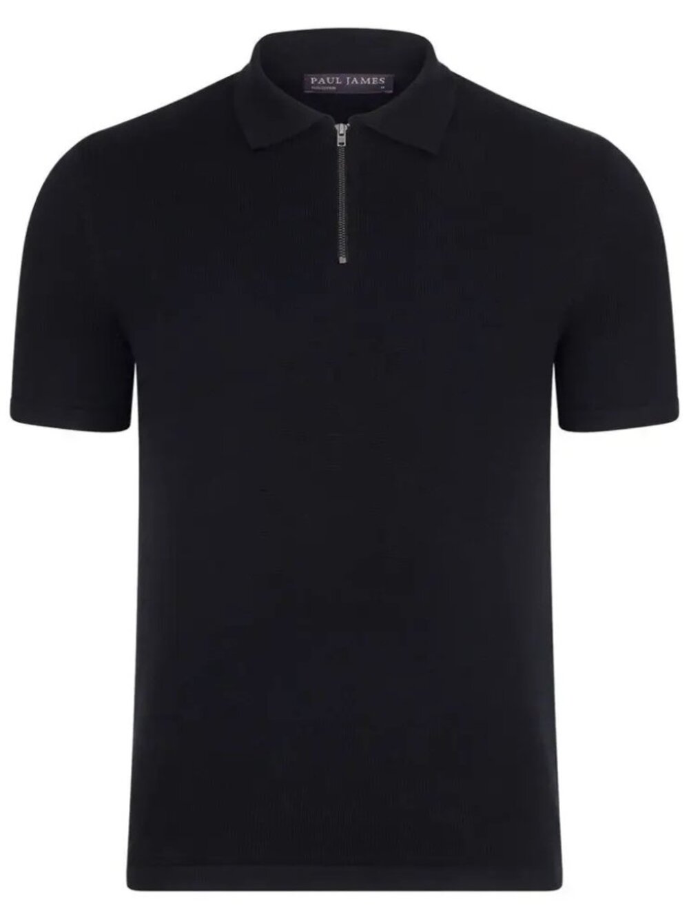 Paul James Navy Quarter Zip Shortsleeve Polo/4110
